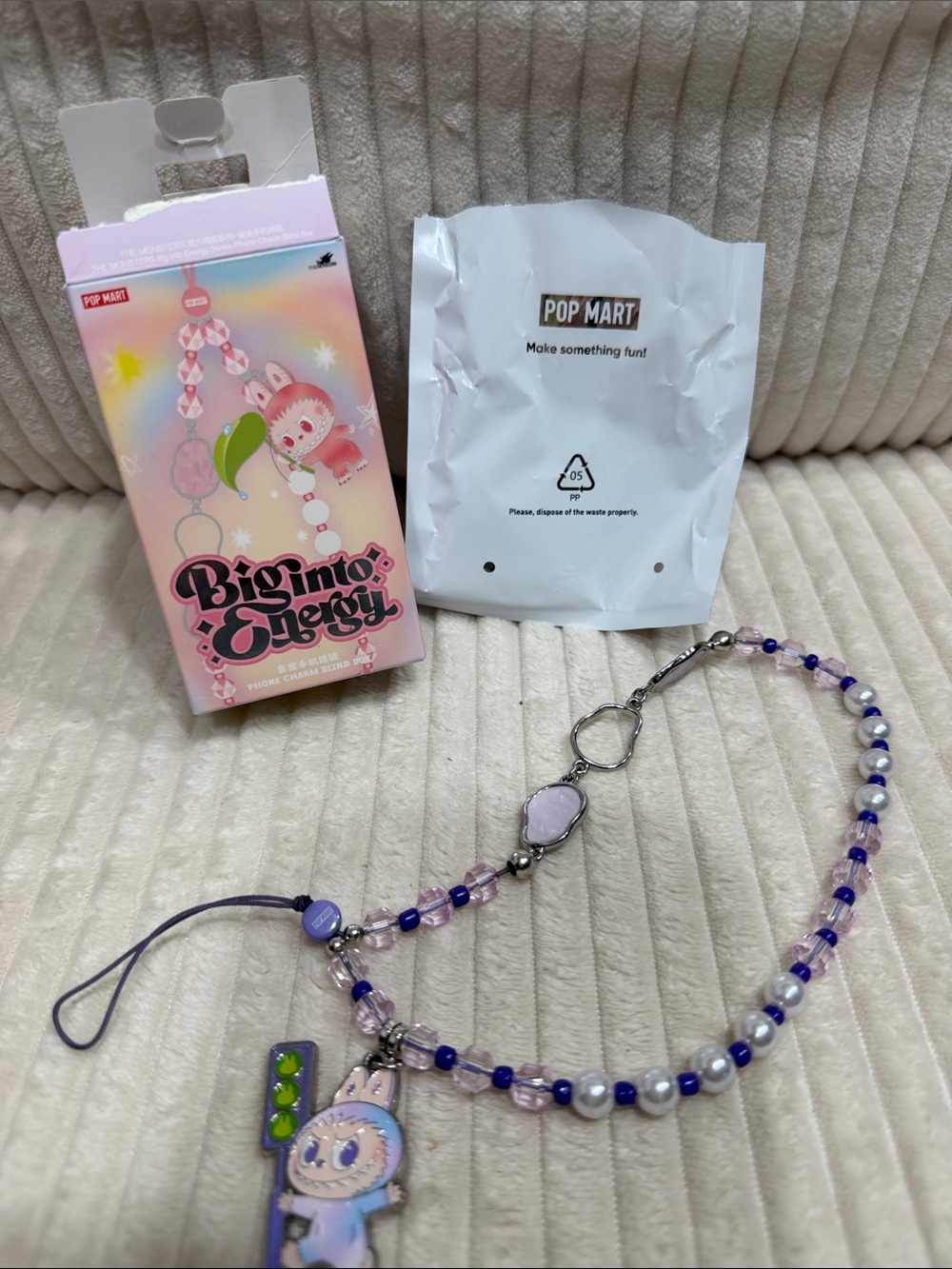 LUCK- Pop Mart Big Into Energy Phone Charm. New. Verified. Cute purple!